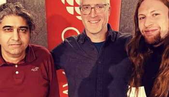 Kamancello & Stu Mills at CBC studio in Ottawa